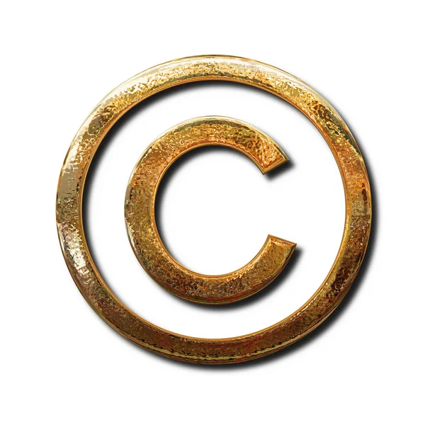 Goldenes Urheberrechtssymbol — Stockfoto