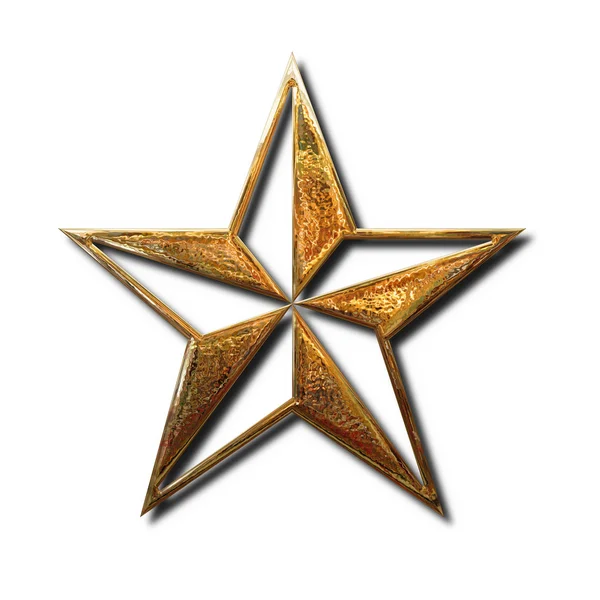 Zlatá hvězda symbol — Stock fotografie