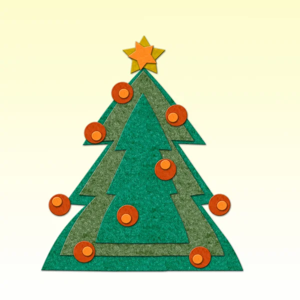 Weihnachtsbaum aus Filz — Stockfoto