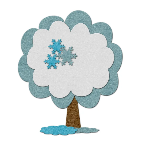 Sentido árvore de inverno — Fotografia de Stock
