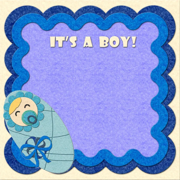 "Det er en gutt! " gratulasjonskort – stockfoto