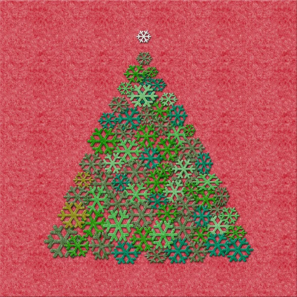 Árvore de Natal sentiu — Fotografia de Stock
