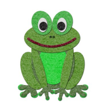 Felt frog illustration clipart