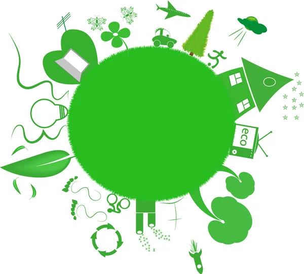 Planète verte — Image vectorielle