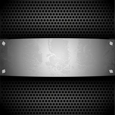 Vector steel plate for your design clipart