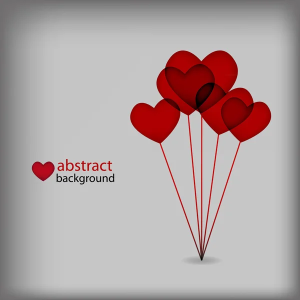 Vektor hjärtdesign. abstrakt bakgrund — Stock vektor