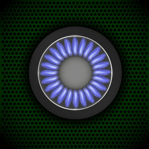 Icono de gas vectorial en una placa metálica — Vector de stock