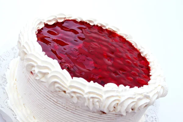 Tvarohový koláč s malinkou — Stock fotografie