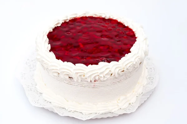 Tvarohový koláč s malinkou — Stock fotografie