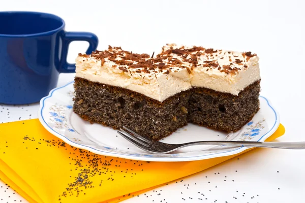 Citroen-papaver zaad cake — Stockfoto