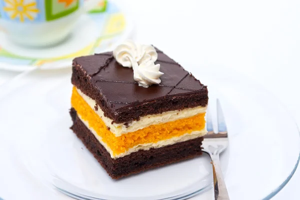 Pudding taart segmenten — Stockfoto