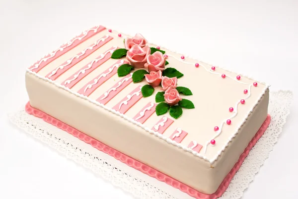 Торт на день рождения марципана Стоковое Фото