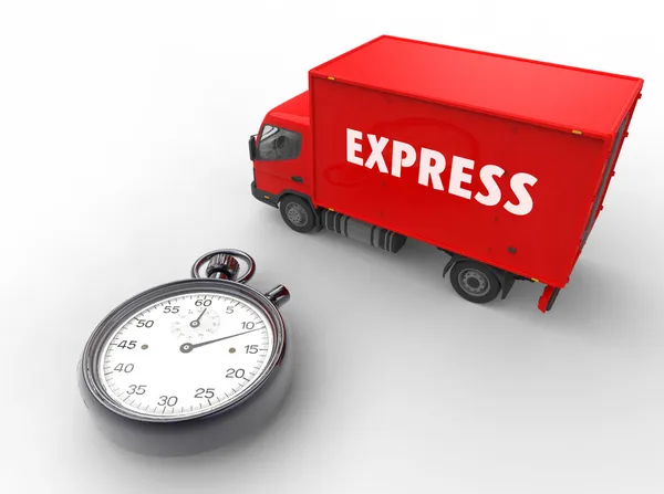 Express delivery Red — Stock Photo, Image