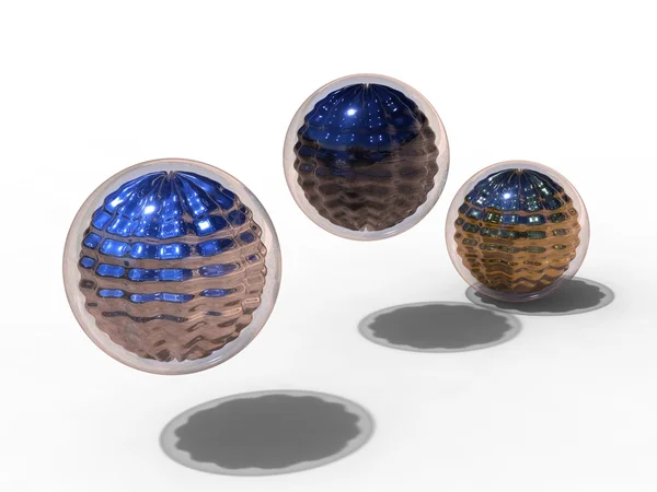 金属和玻璃球体 — 图库照片