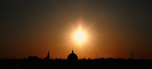 stock image City at sunset