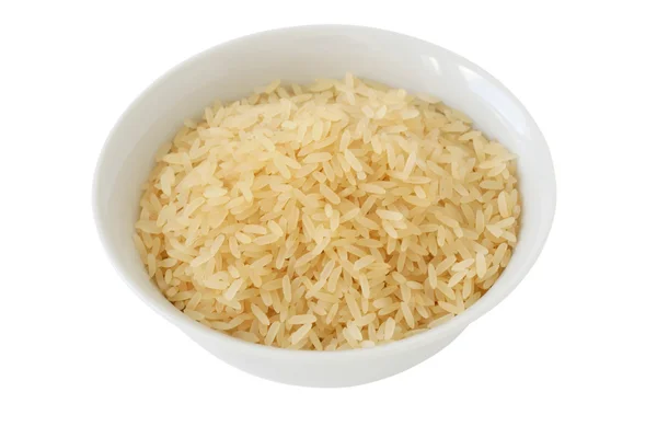 Dry rice in a bowl — Stock Photo, Image