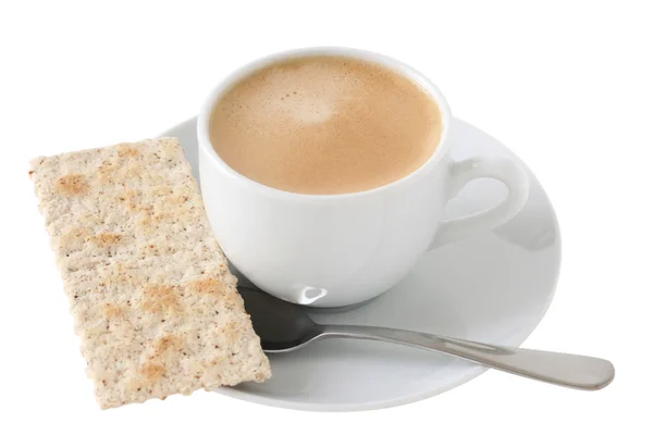 Kaffee mit Cracker — Stockfoto