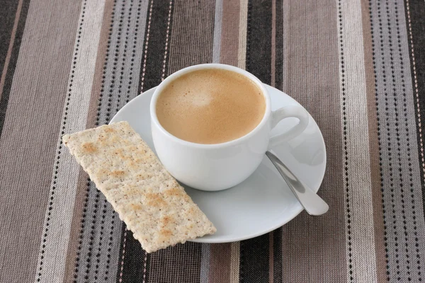 Café avec cracker — Photo