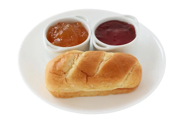 Brood met jam — Stockfoto