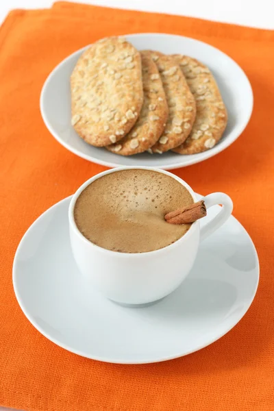 咖啡与饼干 — 图库照片