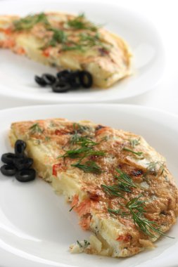 Frittata somon ile