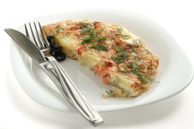 bir tabakta omlet