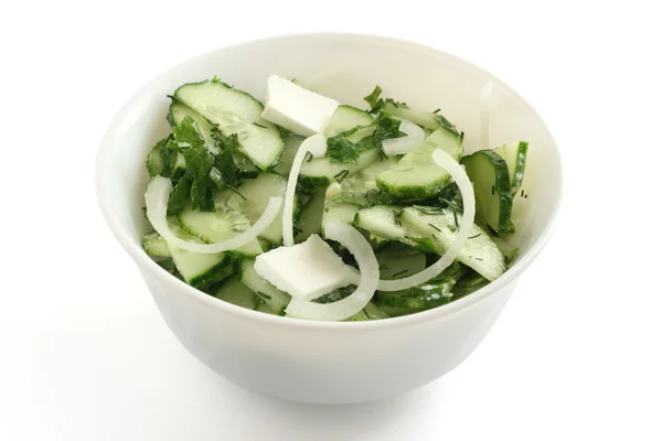 Cucumber salad in a bowl — Stock Photo, Image