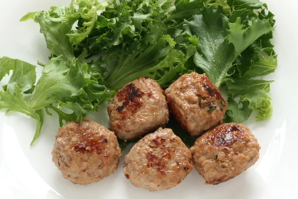 stock image Meatballs with salad