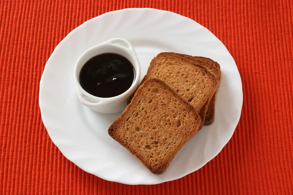 Toasts mit Marmelade — Stockfoto