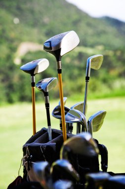 Golf clubs clipart