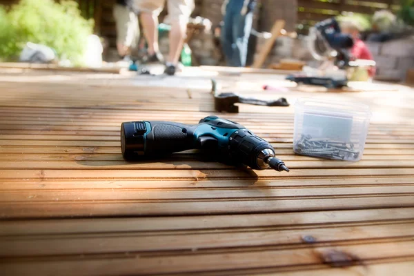 Building a patio — Stock Photo, Image