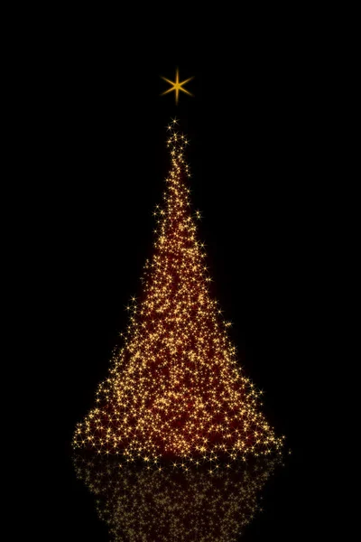 Arany karácsonyfa — Stock Fotó
