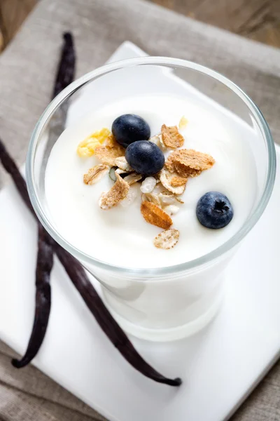 Vanille yoghurt — Stockfoto