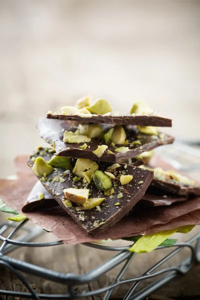 Cioccolato con pistacchi — Foto Stock