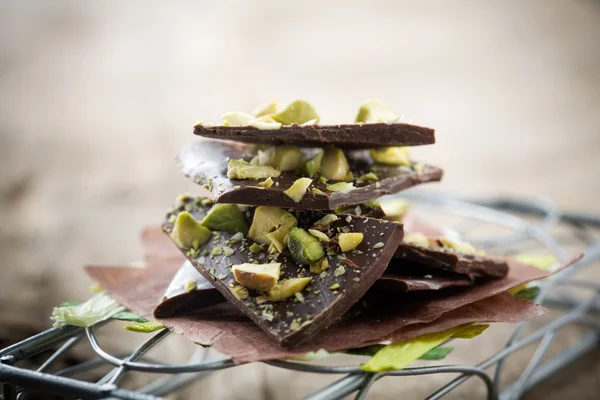 Chocolade met pistacios — Stockfoto