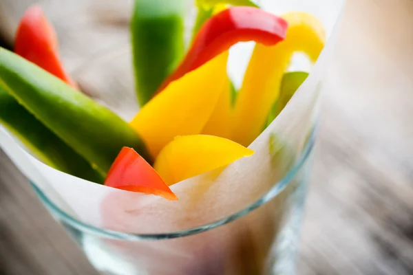 Sliced peppers — Stock Photo, Image