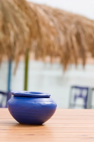 Blue ashtray — Stock Photo, Image