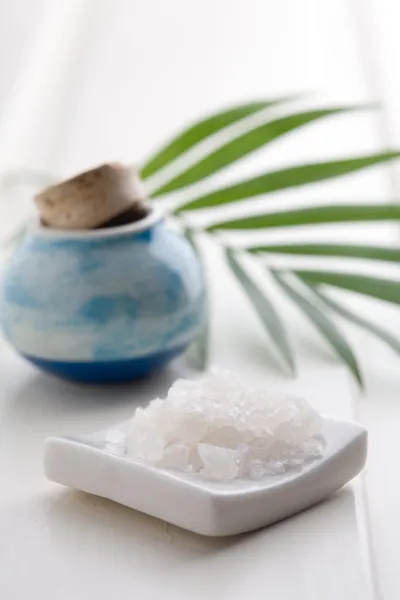 White bath salt — Stock Photo, Image