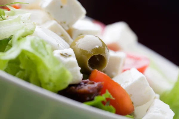 Taze beyaz peynir salatası — Stok fotoğraf