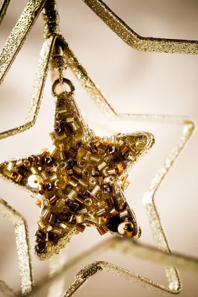 Arany karácsonyi csillag — Stock Fotó