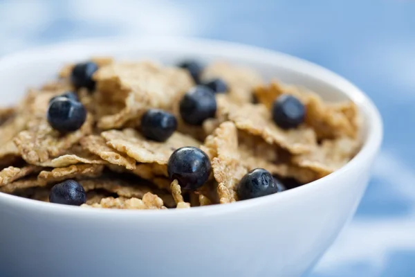 Зерновые завтраки с черникой — стоковое фото
