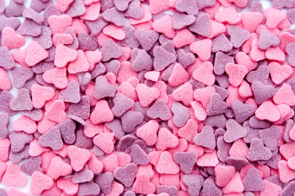 Corações rosa e roxo — Fotografia de Stock