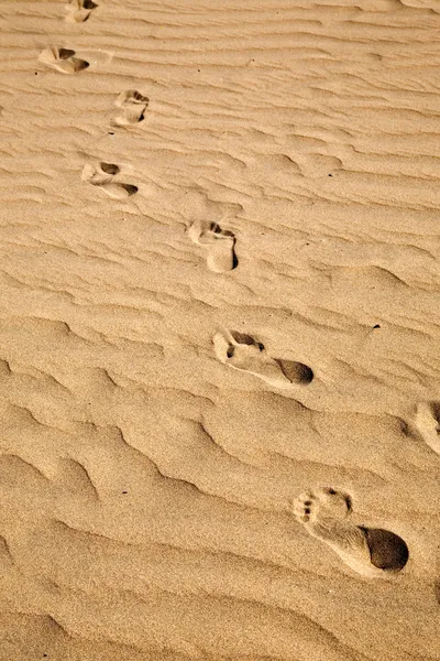 Πατημασιές στην άμμο — Φωτογραφία Αρχείου