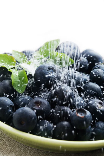 Blueberries with sugar — Stock Photo, Image