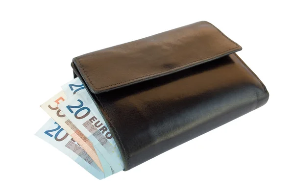 Portefeuille met Europees geld — Stockfoto