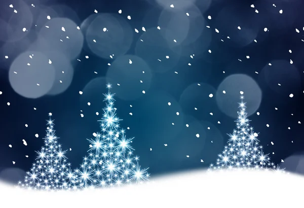 Μπλε Χριστούγεννα δέντρο εικονογράφηση — Φωτογραφία Αρχείου