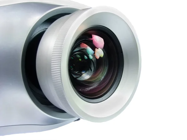 Projektor izolovaných na bílém closeup — Stock fotografie