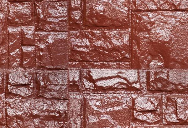 Parede de pedra pintada de cor marrom, textura sem costura — Fotografia de Stock