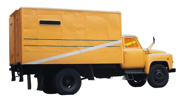 Ročník post truck izolované na bílém — Stock fotografie
