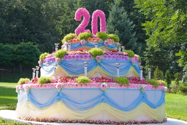 Stock image Flowers shaped as a cake, Kiev, Ukraine